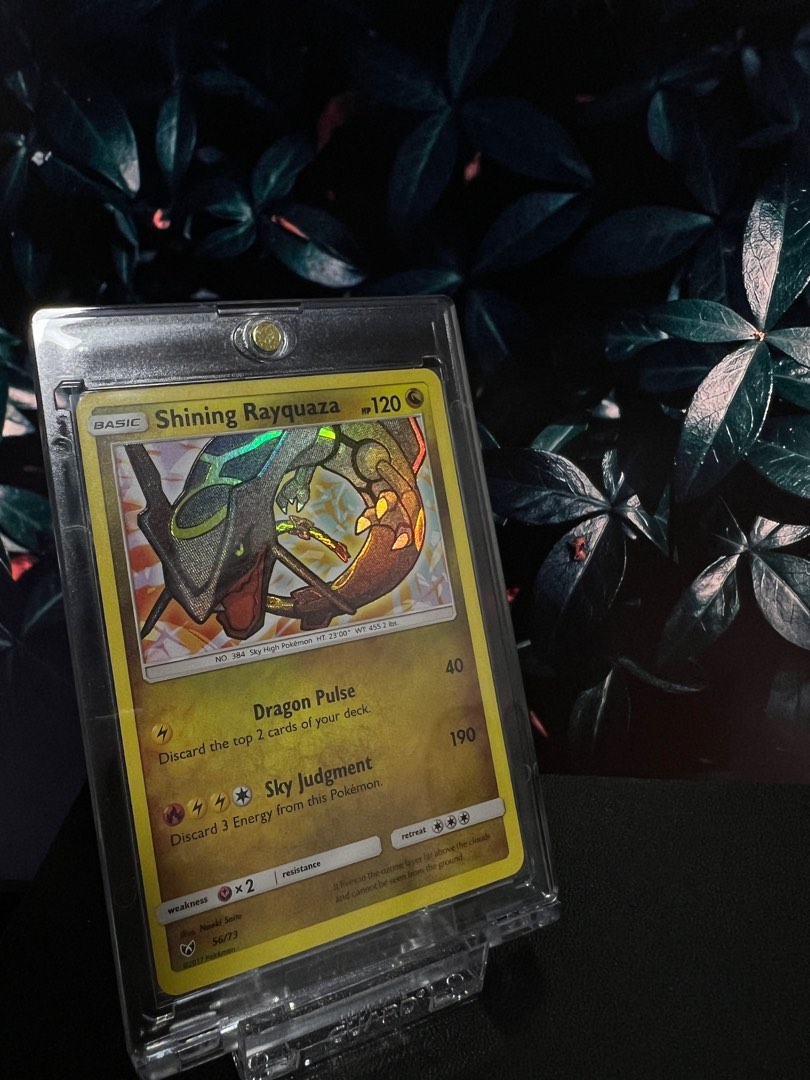  Pokemon Shining Rayquaza - 56/73 - Holo Rare - Sun & Moon:  Shining Legends : Toys & Games