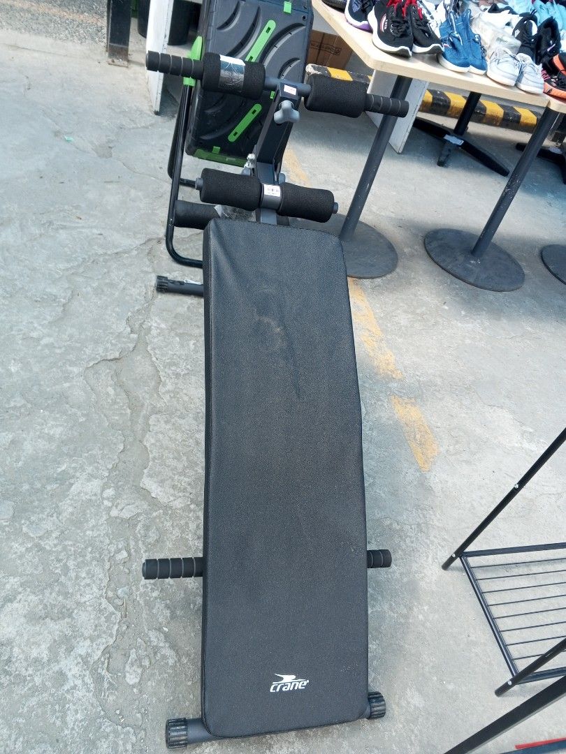 Sit Up Bench With Exercise Bands Crane. Sports Equipment