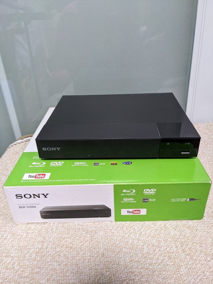 Sony 藍光影碟播放器BDP-S1500, 家庭電器, 電視& 其他娛樂, 藍光及播放