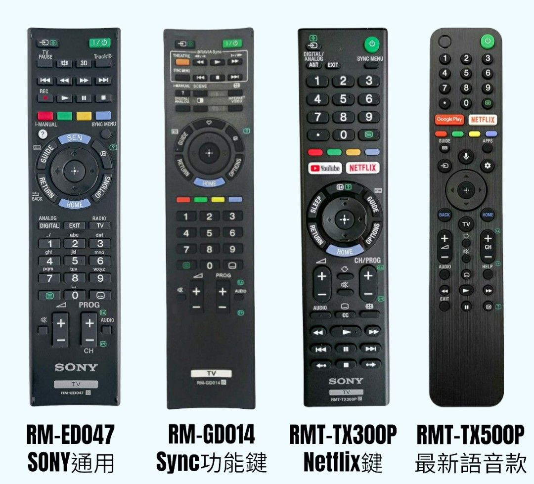 全新SONY專用電視遙控器 Television Remote Control, 家庭電器, 電視 & 其他娛樂, 電視組件及配件