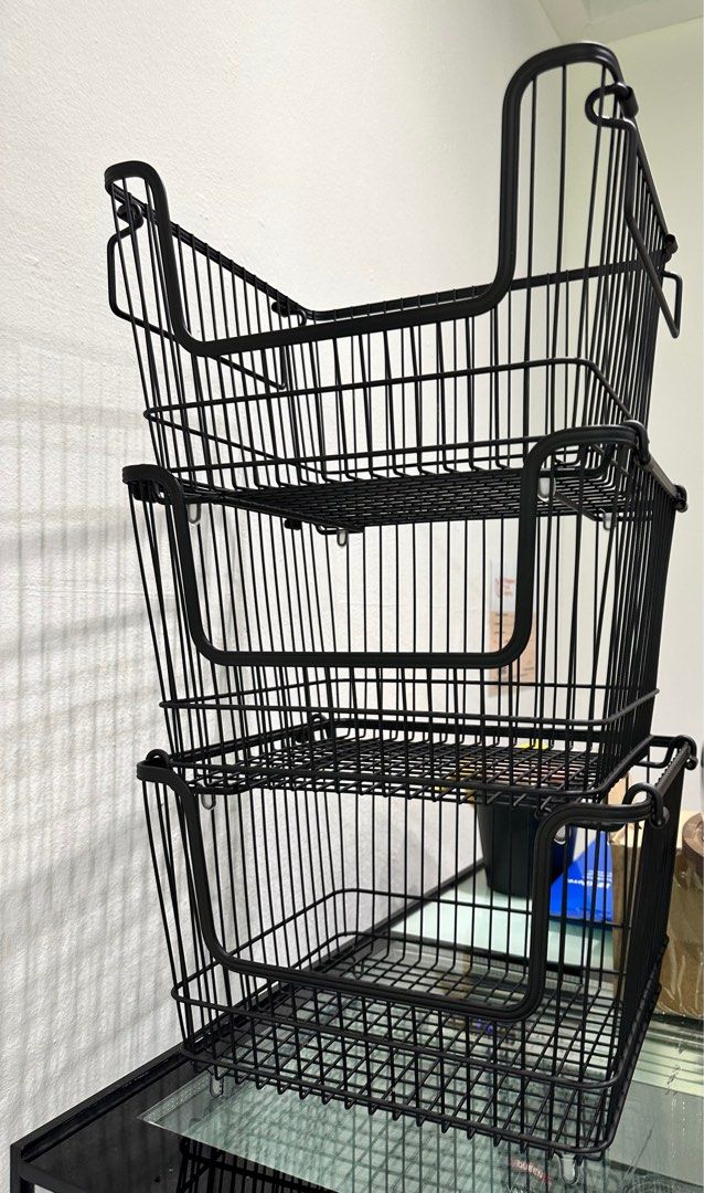 Stackable Wire Mesh Basket, Furniture & Home Living, Home Improvement