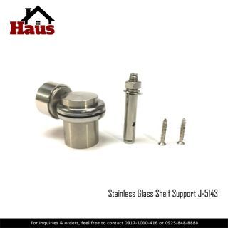 Stainless Glass Shelf Support J-5143 (20pcs.)