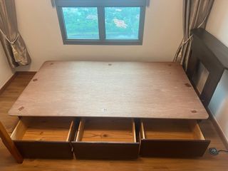 Sturdy and cheap super single bed frame with storage