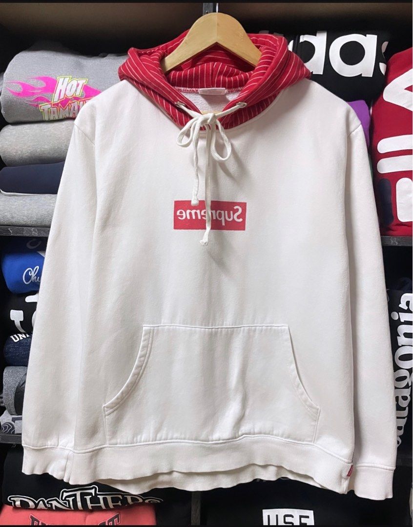Supreme cdg hoodie white discount