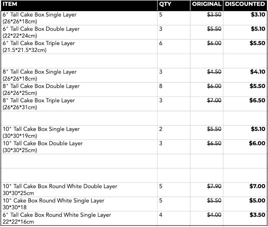 Tall Cake Box CLEARANCE Furniture Home Living Kitchenware tall-cake-box-clearance-furniture-home-living-kitchenware