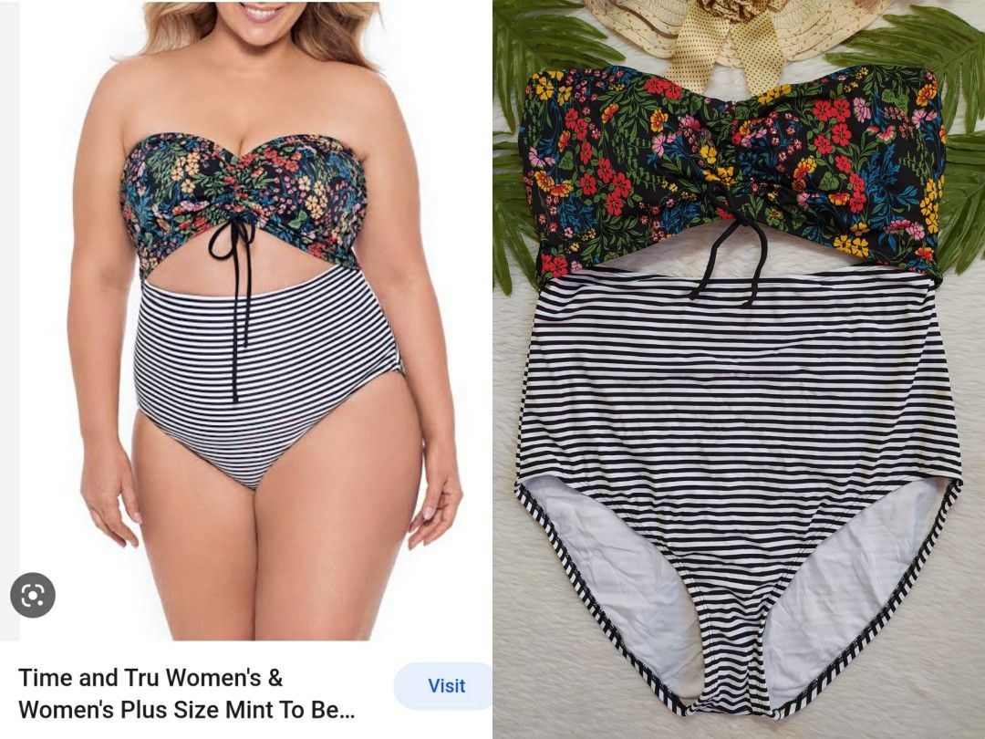 Time and Tru Womens Plus Swimsuits in Womens Plus Swimsuits 