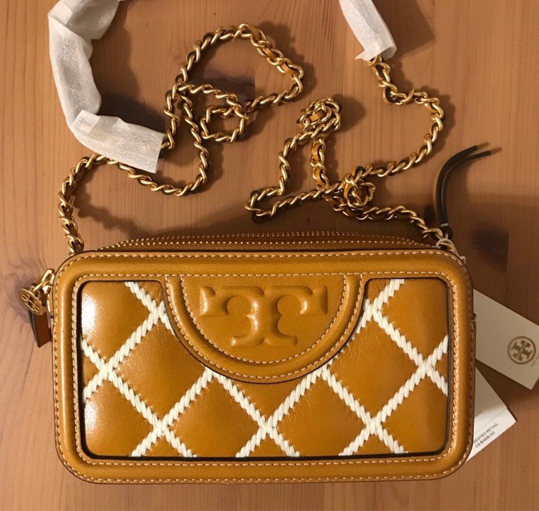 Tory Burch Fleming Double Zip Crossbody bag, Luxury, Bags & Wallets on