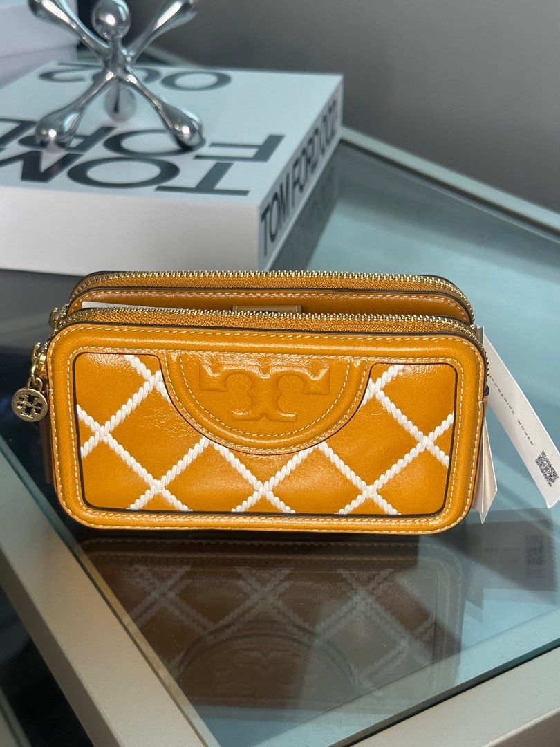 Tory Burch Fleming Double Zip Crossbody bag, Luxury, Bags & Wallets on