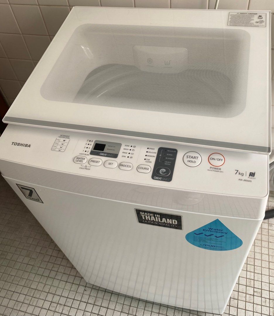 Toshiba Washing Machine excellent condition with warranty, TV & Home