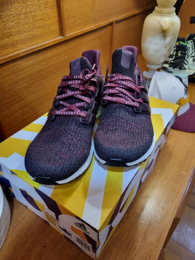 Ultraboost V3 Burgundy size 12 Brand new w Katakana Laces Men s