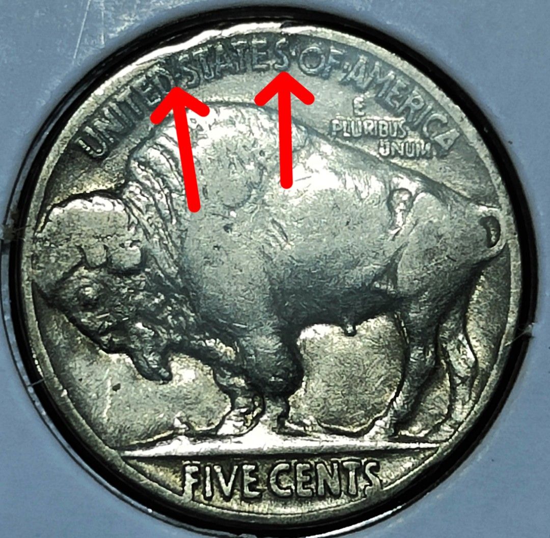 US Error Rim Coin 1937P Buffalo Nickel VF, Hobbies & Toys, Memorabilia ...