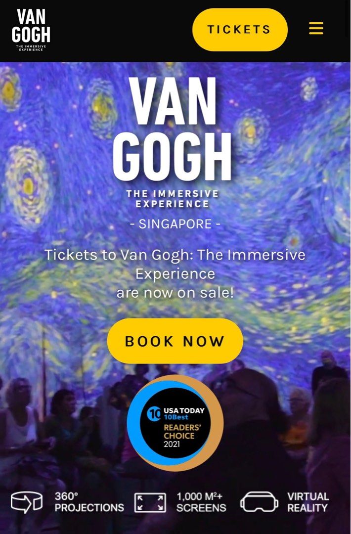 Van Gogh The Immersive Experience ticket x 1, Tickets & Vouchers