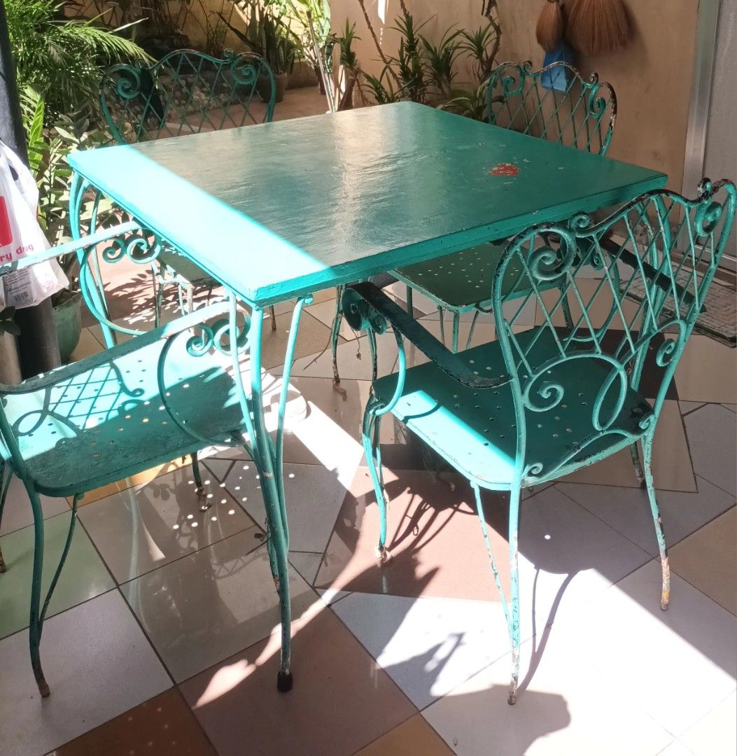 vintage-4-seater-rot-iron-garden-set-furniture-home-living-outdoor