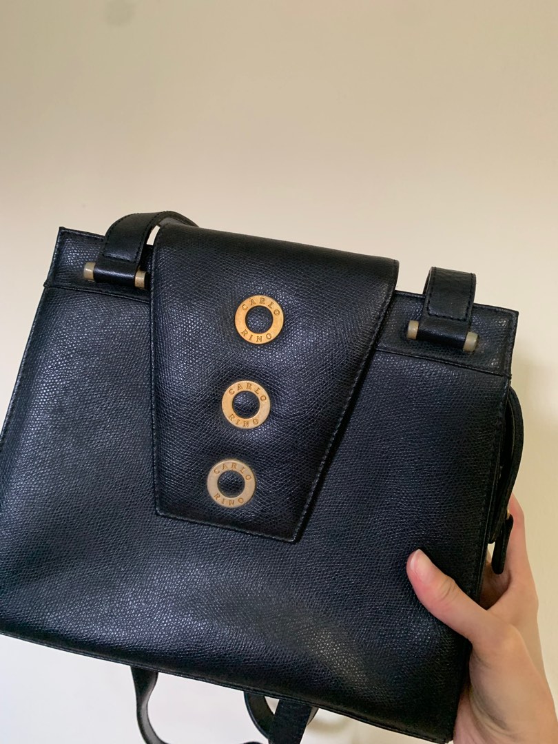 Vintage Carlo Rino Leather Bag, Women's Fashion, Bags & Wallets ...