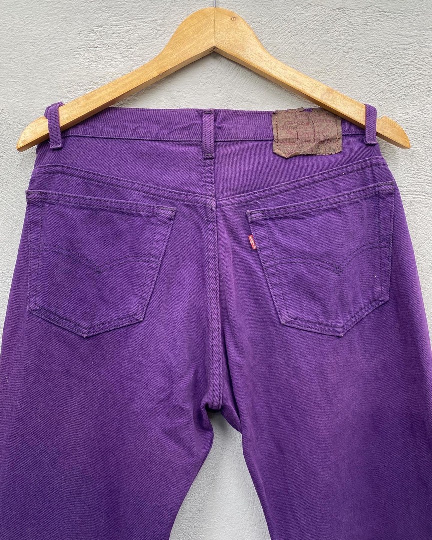 VINTAGE LEVI'S 501 PURPLE, Women's Fashion, Bottoms, Jeans on Carousell