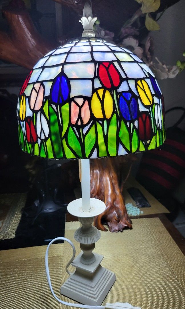 Vintage tulip hot sale lamp shades