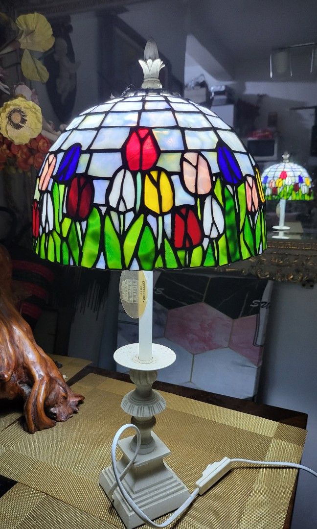 Vintage tulip store lamp shades