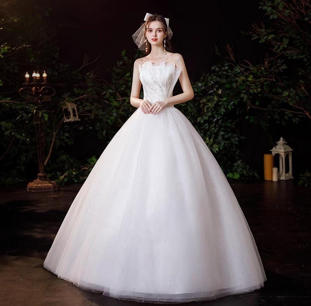 White ball gown new arrivals wedding dress