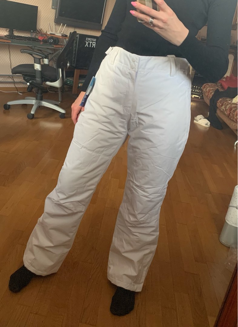 WHITE SKI PANTS OR SNOW PANTS, Women's Fashion, Bottoms, Other Bottoms