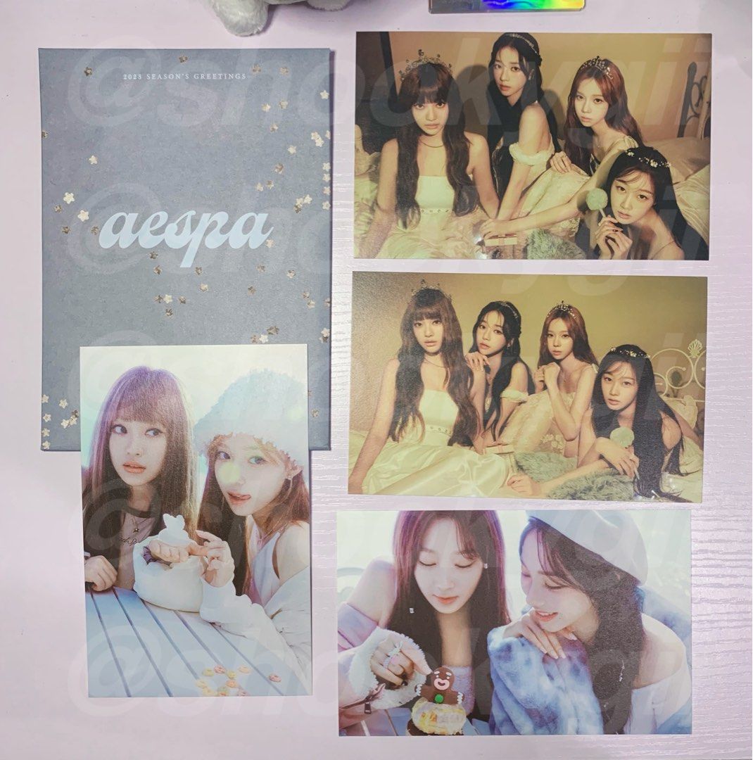 [WTS] AESPA SEASONS GREETINGS 2023 GROUP POSTCARD SET, Hobbies & Toys