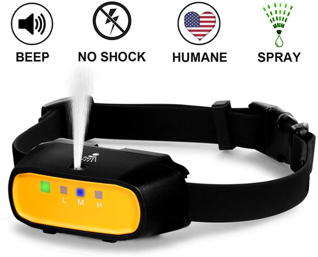WWVVPET Spray Dog Training Collar 2 Modes Spray Dog Bark Collar Not Included Citronella Spray 500 ft Range No Electric Shock Harmless Rechargeable