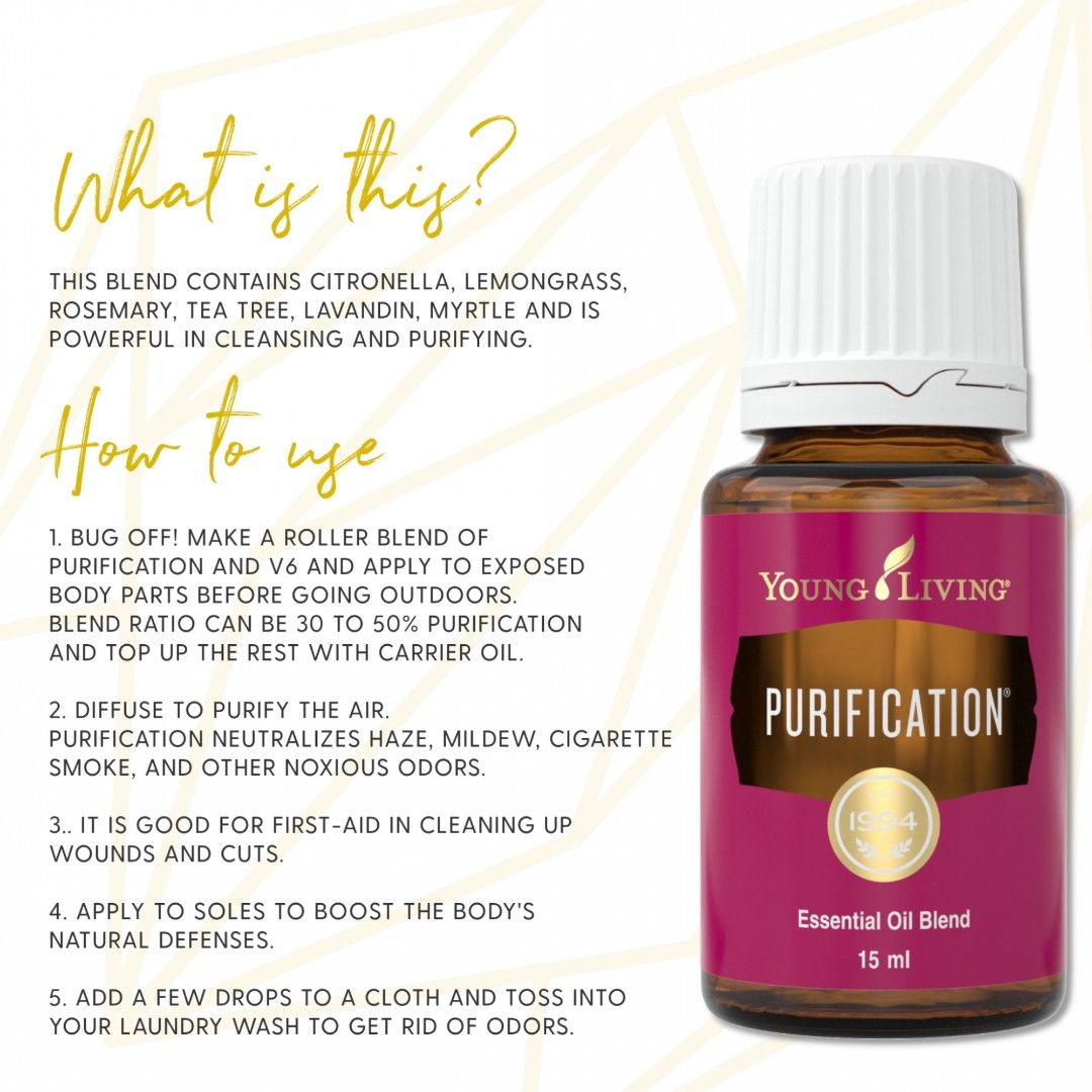 Purification essential sale oil