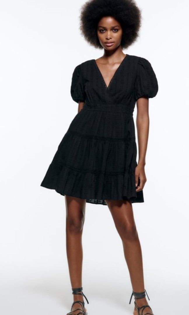 Zara lace trim dress In transit!!!, Women's Fashion, Dresses & Sets