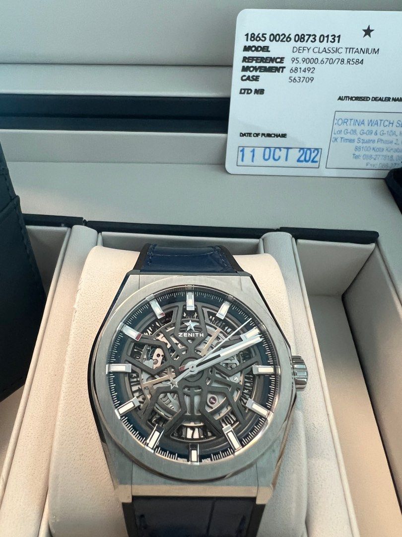 Zenith Defy Classic Skeleton Boutique Edition, Luxury, Watches on Carousell