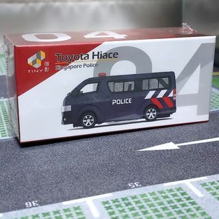 1/64 TINY SG Toyota Hiace Singapore police van