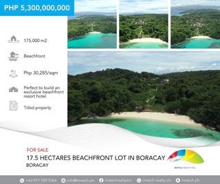 For Sale: 17.5 Ha Boracay Beachfront Lot Near Puka Beach