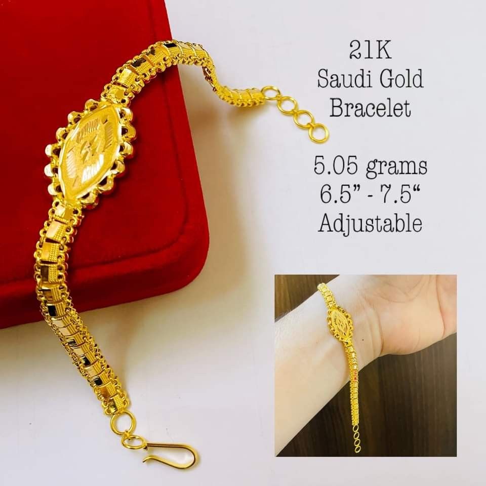 21k saudi gold bracelet, Women's Fashion, Jewelry & Organizers ...