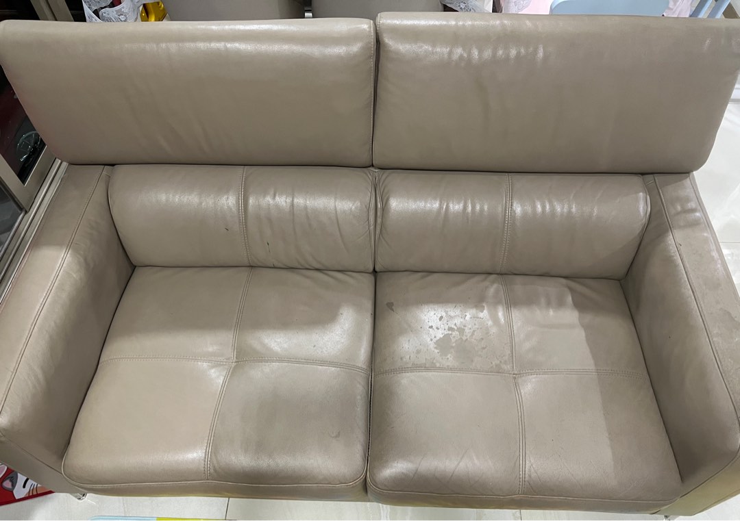 2 Seater PVC Sofa, Furniture & Home Living, Furniture, Sofas on Carousell