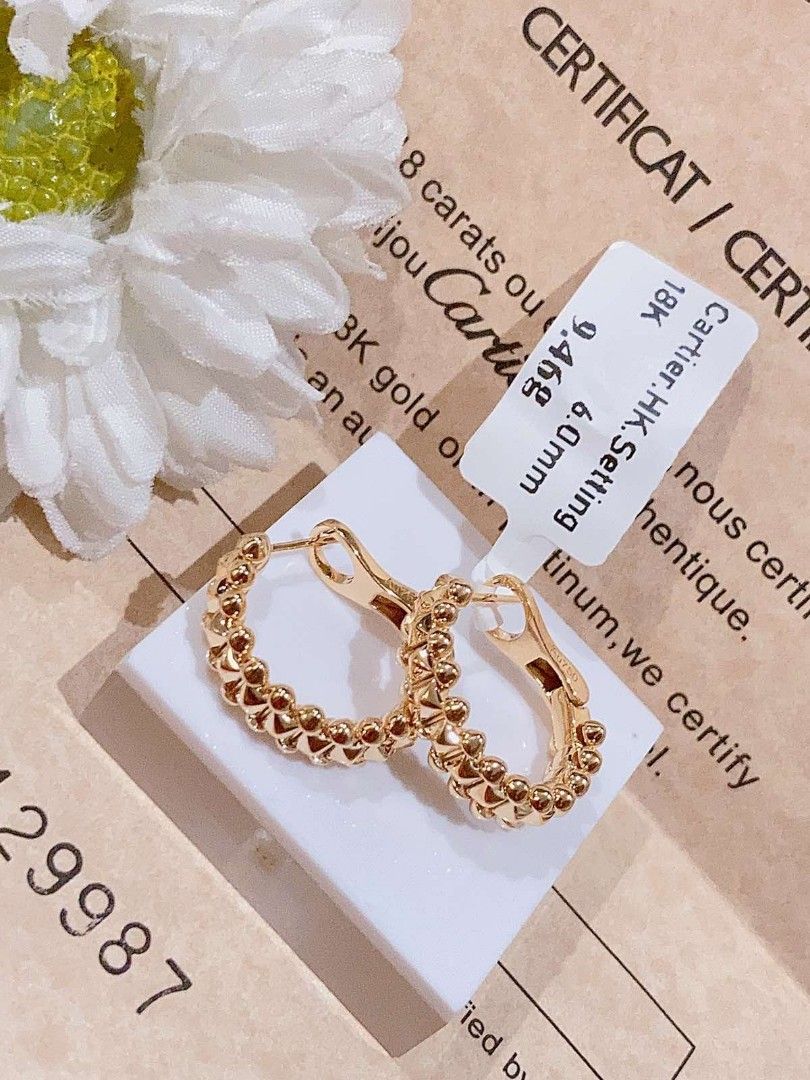6m Clash de Cartier Hoop Earrings K18 Women s Fashion Jewelry Organizers Earrings on Carousell