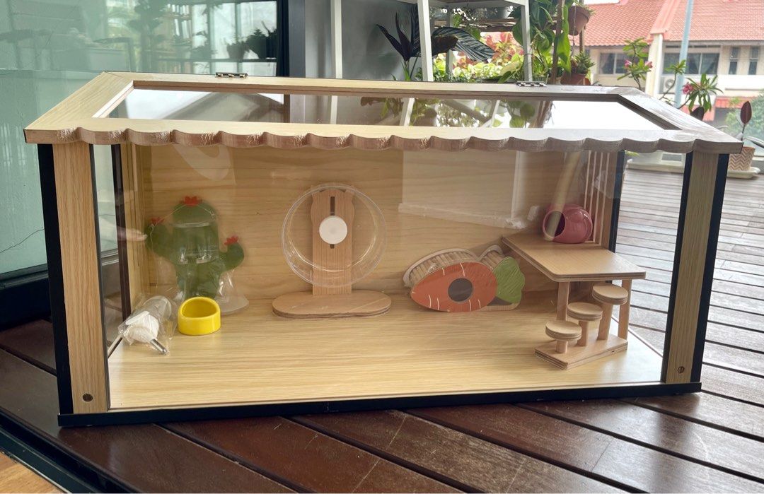 View of 80cm Acrylic Hamster Cage with Accessories, Pet Supplies, Homes & Other ...