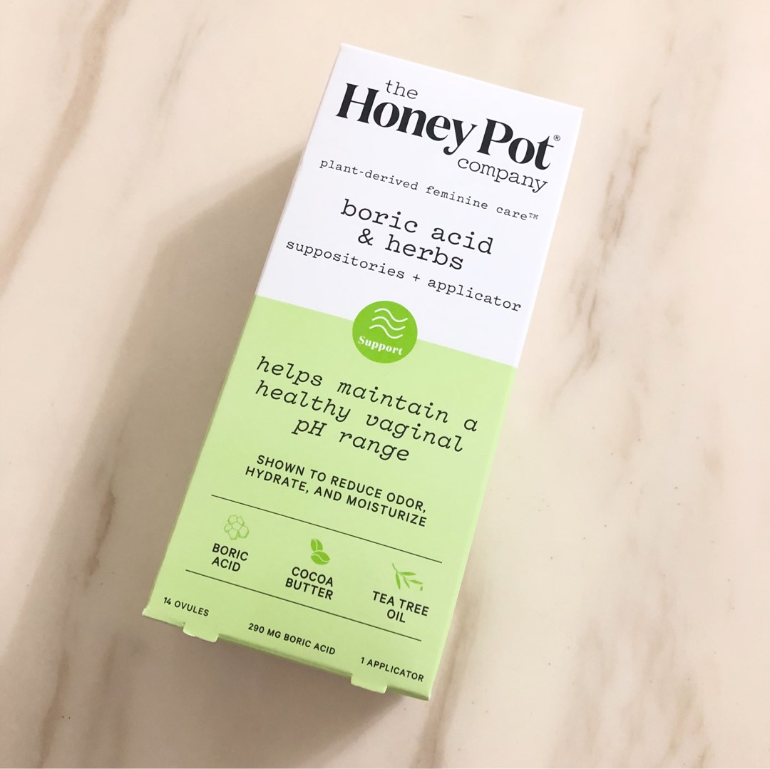 全新 HoneyPot Boric Acid & Herbs 陰道炎硼酸塞劑, 健康及營養食用品, 牙套，支撐器和保護器 Carousell