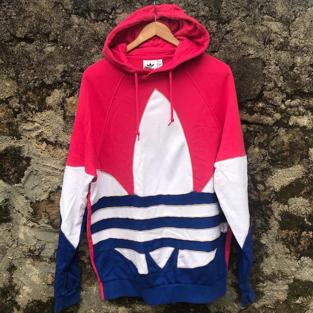 Adidas big sales trefoil outline hoodie