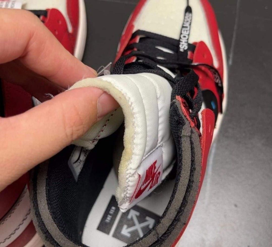 Off white deals jordan 1 tongue