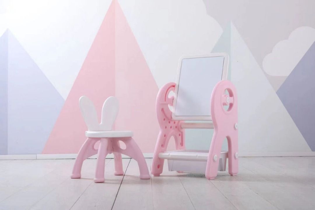 Amaris whiteboard with lego blocks table and chair, Babies & Kids, Baby