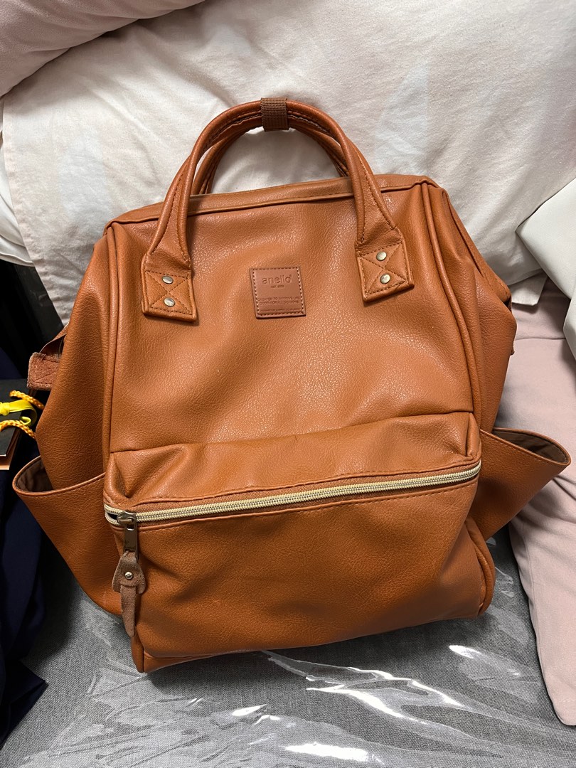 Anello brown leather backpack, Women's Fashion, Bags & Wallets, Backpacks on Carousell