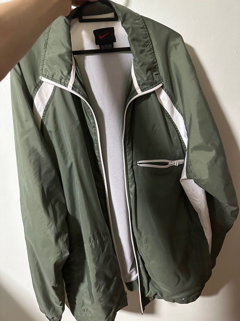 nike olive green windbreaker