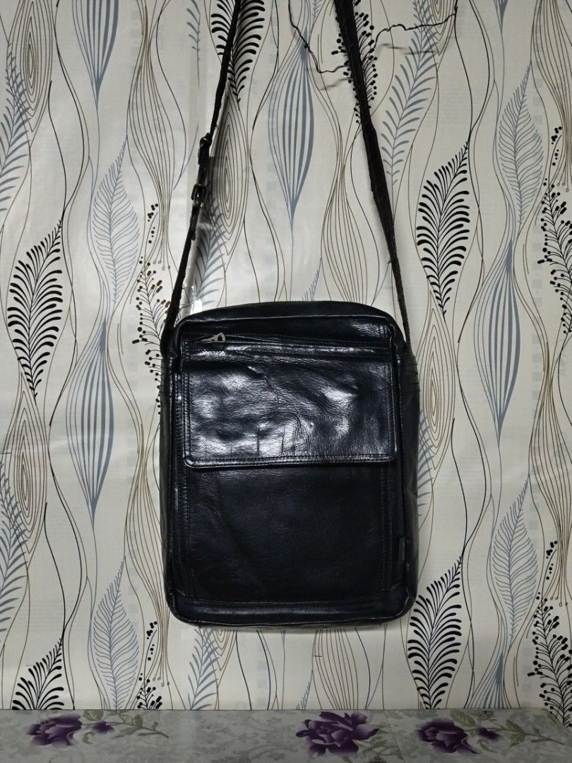 Porter leather sling top bag