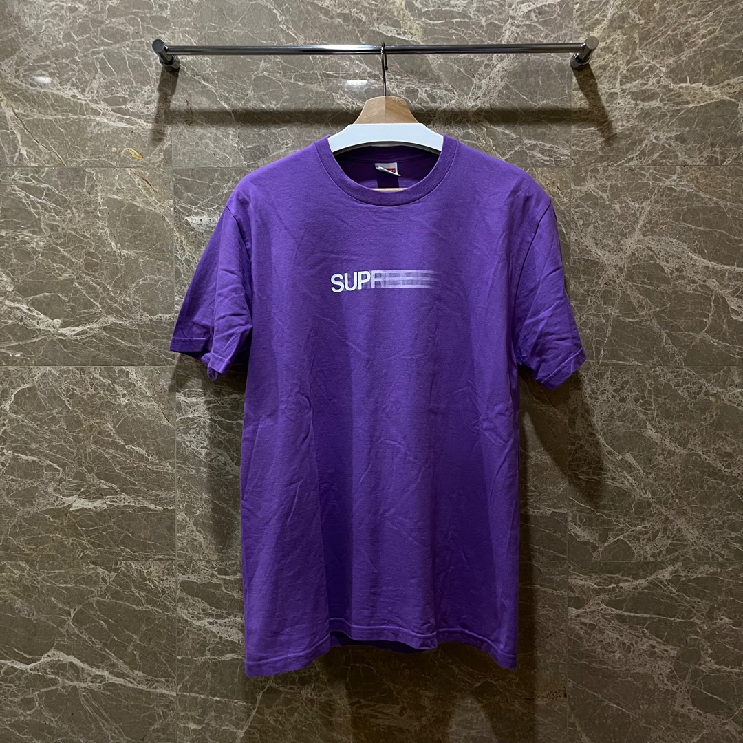 supreme motion logo tee purple size S