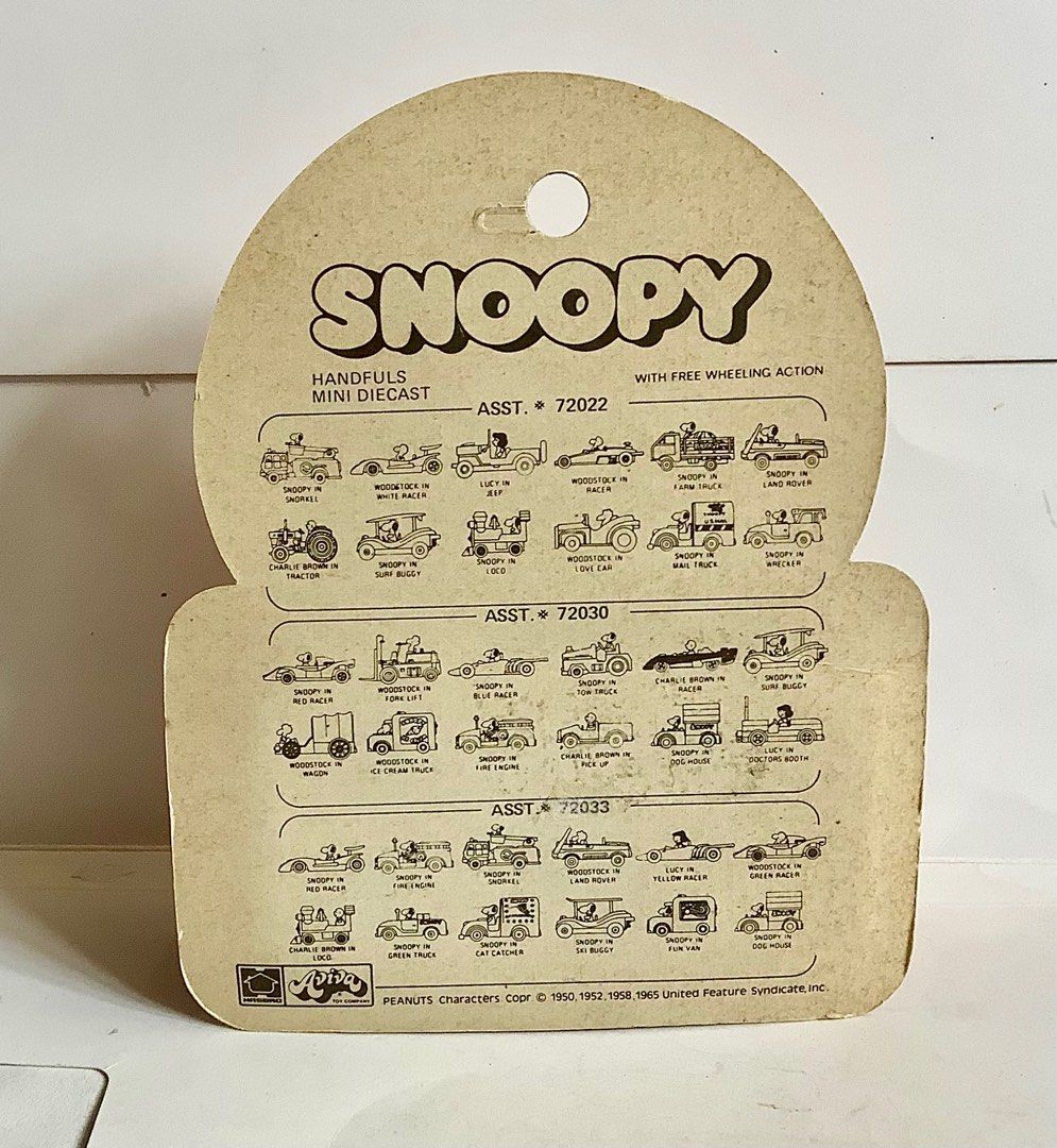 Aviva Snoopy Handfuls Mini Diecast (Snoopy in Loco/ made in Hong