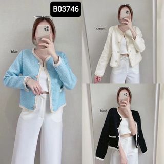 B03746 blazer import blazer kekinian blazer tweed import premium blazer korea blazer panjang