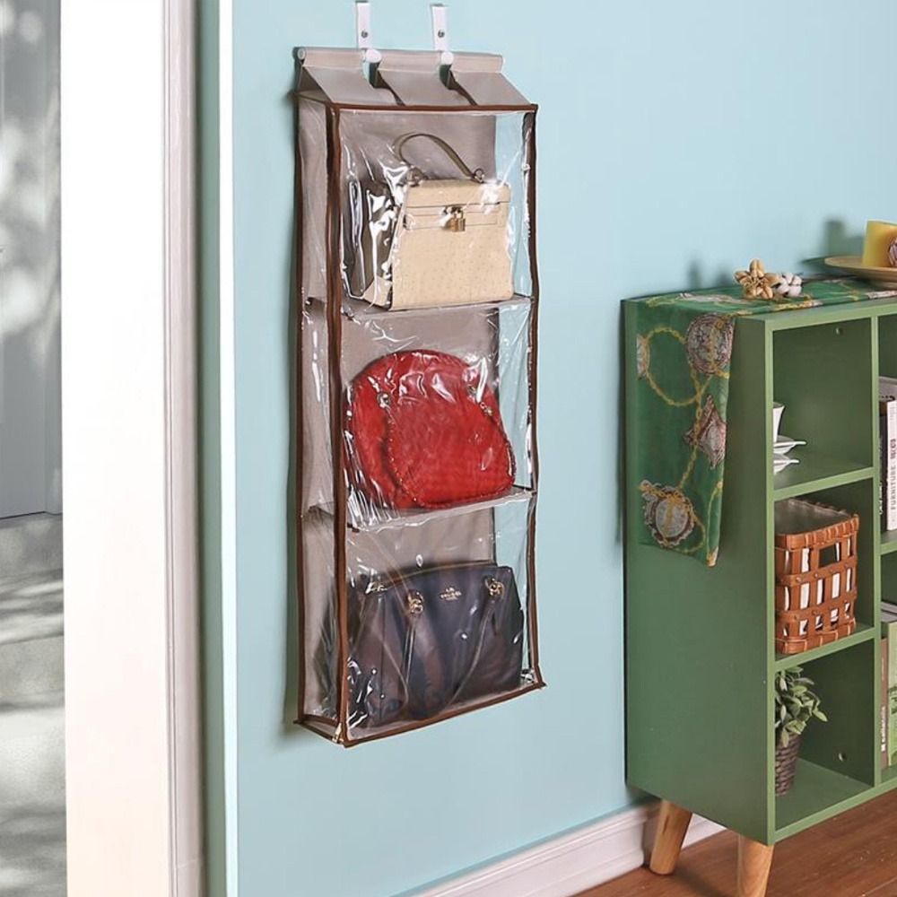 Bag Storage Behind Door Hanging Wall Multi layer Fabric Wall