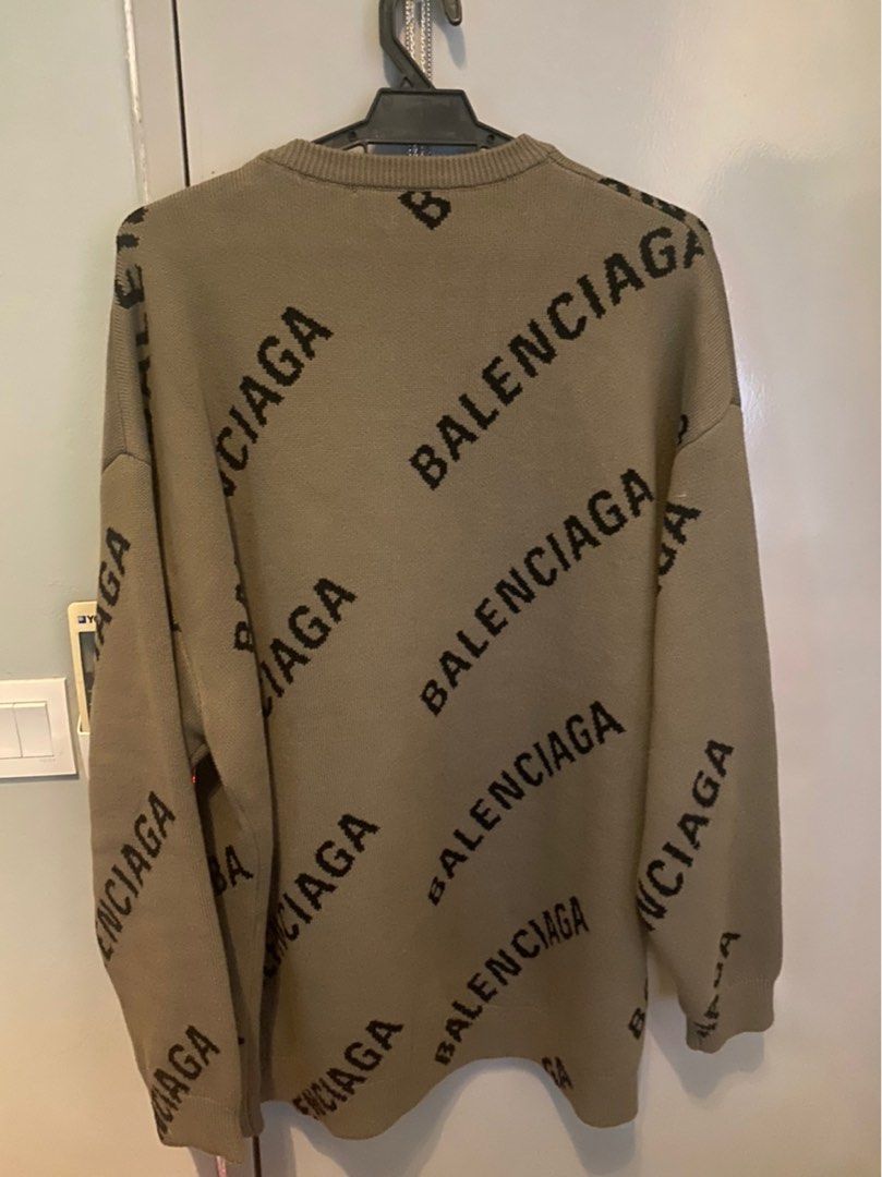 Balenciaga sweater mens brown online
