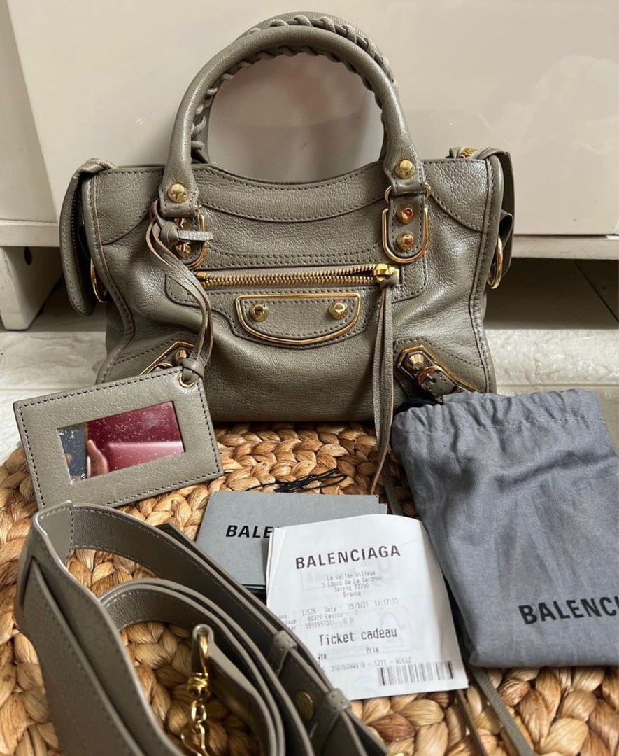 Balenciaga Mini City Metalic Edge Grey 2021, Barang Mewah, Tas \u0026 Dompet di  Carousell