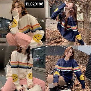 BL020186 sweater rajut import sweater smile sweater korea sweater rajut import