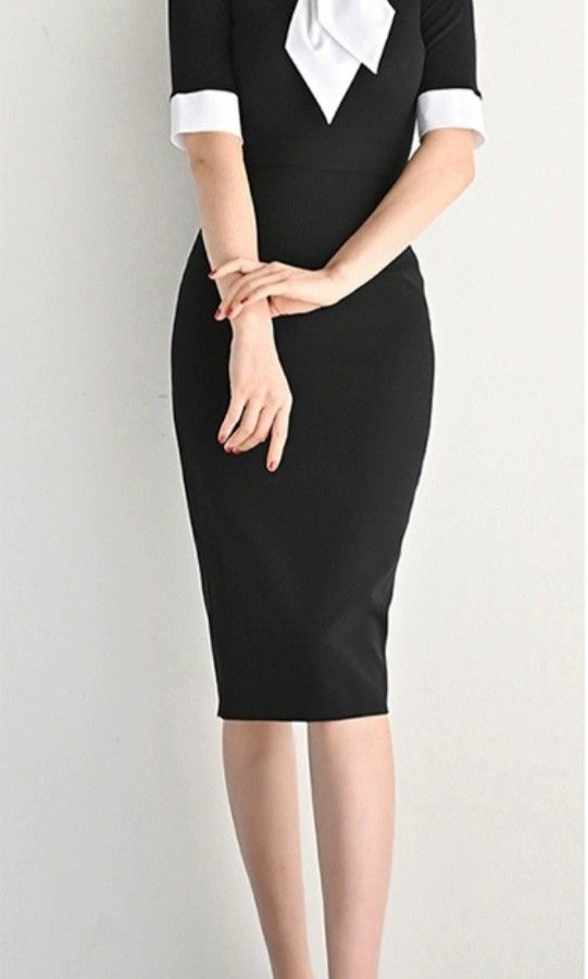 Black and white top formal dress