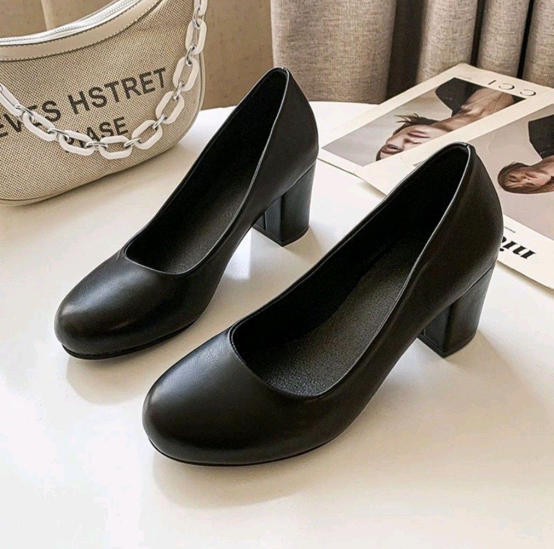 Black High Heels School Shoes